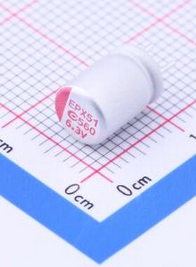 6R3AREP561M06X8E11P35 固态电容 560uF ±20% 6.3V 插件,D6.3xL8