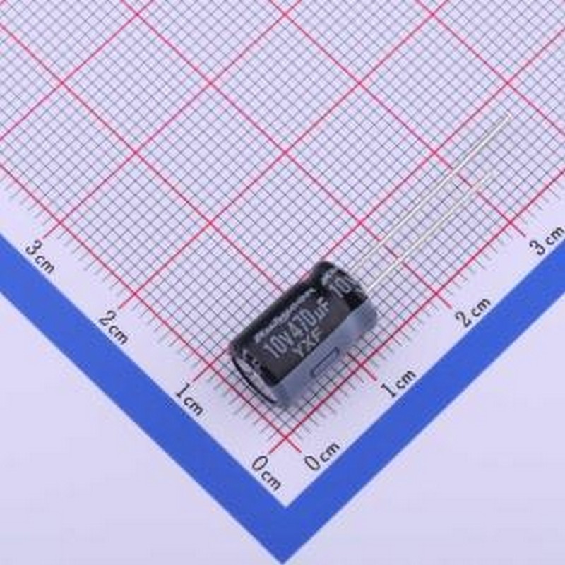 10YXF470MEFC8X11.5 直插铝电解电容 470uF ±20% 10V 插件,D8xL1