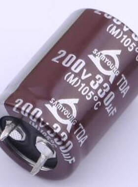 TDA200V330M22*30 V 牛角型电解电容 330uF ±20% 200V 插件,D22x