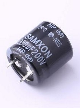 EHP337M2DO25SW 牛角型电解电容 330uF ±20% 200V 插件,D25xL25m