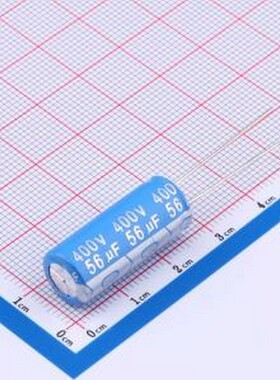 87EC0502 直插铝电解电容 56uF ±20% 400V 插件,D10xL25mm
