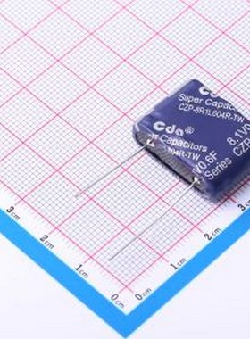 CZP-8R1L604R-TW 8.1V0.6F 超级电容器 0.6F10%~+30% 8.1V 插件