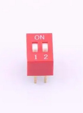 BX-DS2.54-2PZC DSE 2.54直插平拨红色2位 间距2.54mm 平拨 凸起