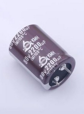 KMH80V2200M25.4*35 V 牛角型电解电容 2200uF ±20% 80V 插件,D2