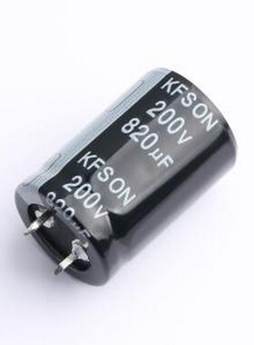 KN821M20025*35A 牛角型电解电容 820uF ±20% 200V 插件,D25xL35