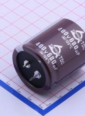 TDC400V680M35*40 牛角型电解电容 680uF ±20% 400V 插件,D35xL4