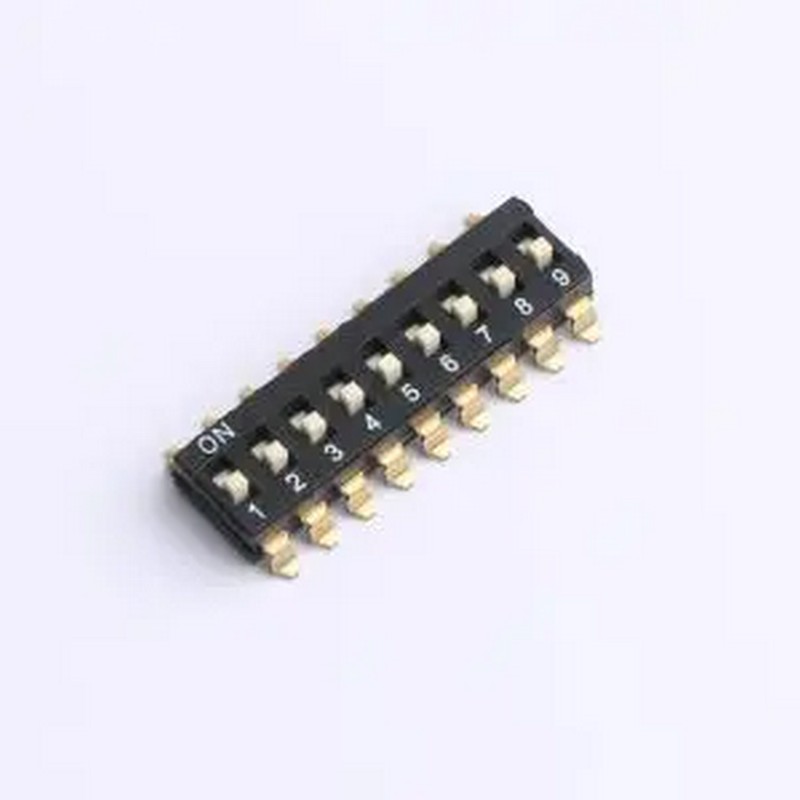 DSIC09LS-P 拨码开关2.54MM,1位,09P SMD 贴片 SMD 拨码开关