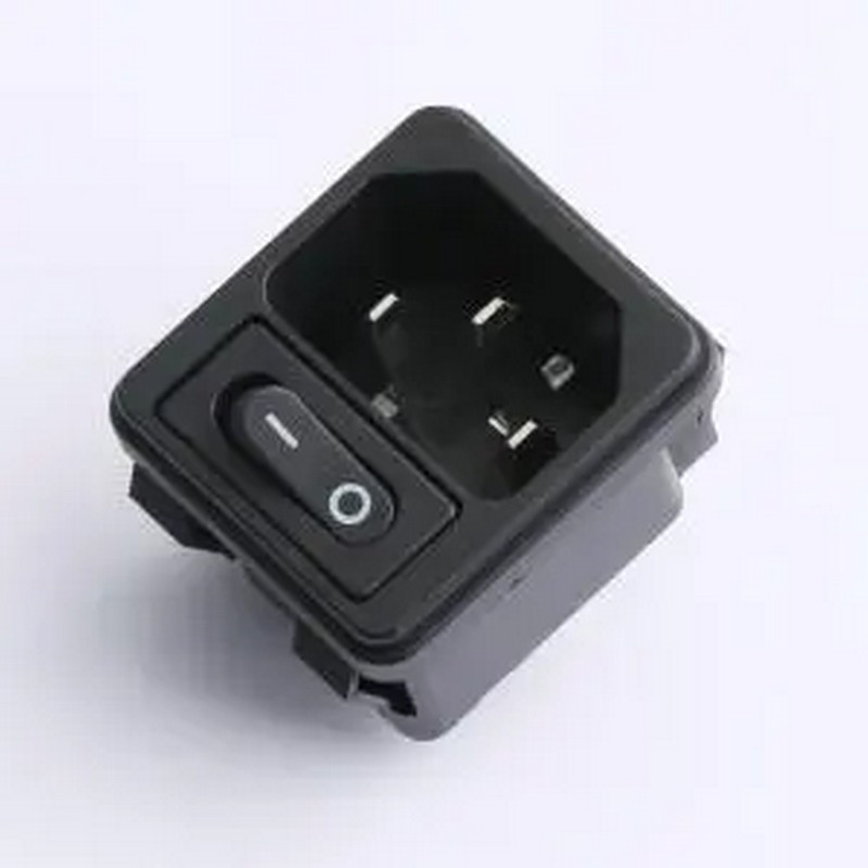 RT-C14-M1+SS21-6BB 翘板开关+AC插座带孔二合一 插件,41x30mm 船