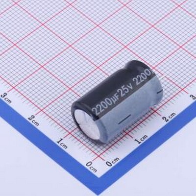 RGA222M1ECC-1320G 直插铝电解电容 2200uF ±20% 25V 插件,D12.5