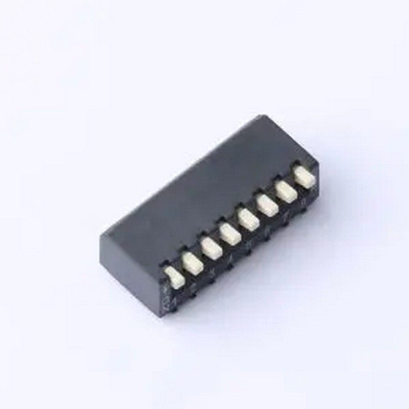 2.54-8P TPCB 间距2.54mm 琴键式8位贴片 SMD,P=2.54mm 拨码开关