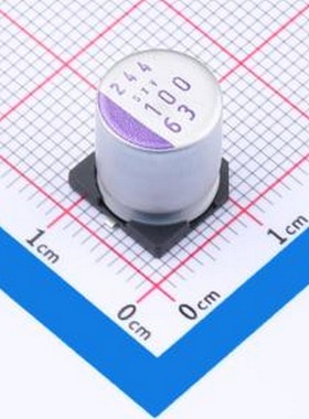 63SXV100M 固态电容 100uF ±20% 63V SMD,D10xL12.7mm