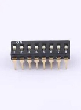 TAM108EZ 2.54间距 8P 拨码开关 轻触开关 插件,P=2.54mm 拨码开