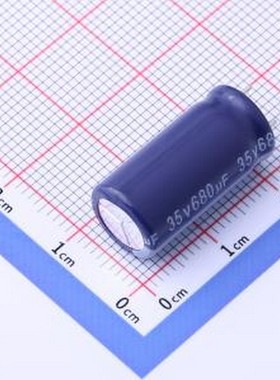 ERR1VM681G20C30T 直插铝电解电容 680uF 35V CLEAR 紫色PET 插件