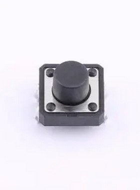 TS-1280HK 12*12*8mm 插脚轻触开关 黑色 4脚 弹力250gf 插件-4P,