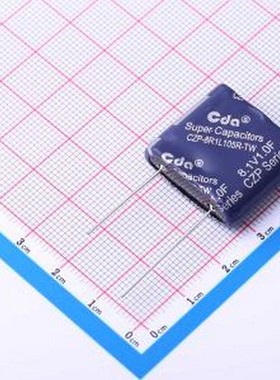 CZP-8R1L105R-TW 8.1V1.0F 超级电容器 1F10%~+30% 8.1V 插件,P