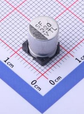 35TLV220M8X10.5 贴片型铝电解电容 220uF ±20% 35V SMD,D8xL10.