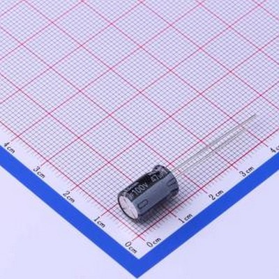 UVK2A470MPD 直插铝电解电容 47uF ±20% 100V 插件,D8xL11.5mm