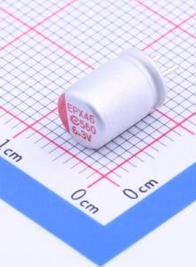 6R3AREP561M06X8E11 固态电容 560uF ±20% 6.3V 插件,D6.3xL8mm