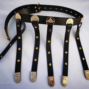 儿童汉服古风腰带飞鱼服圆领袍配饰革带可调节蹀躞锦衣卫男女配饰