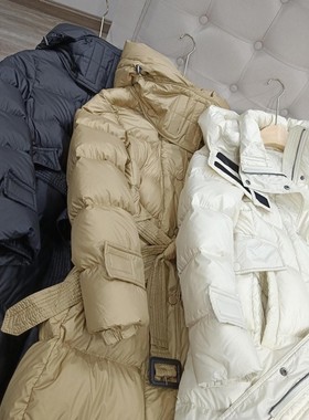 欧货高端羽绒服女冬季加厚保暖中长款过膝收腰显瘦白鸭绒黑色外套