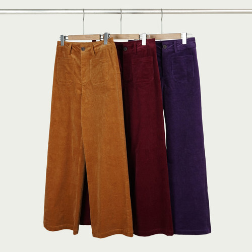 复古经典灯芯绒百搭休闲直筒裤女