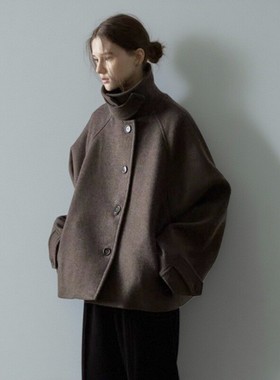 Facade Pattern短款羊毛大衣女2025秋冬法式老钱风小个子毛呢外套