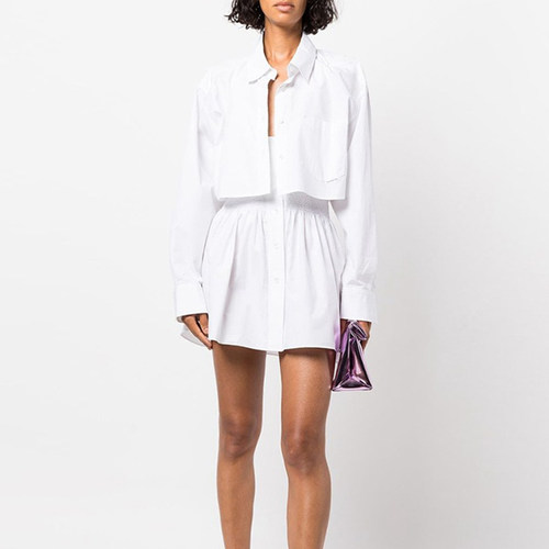 小众设计纯棉衬衫吊带裙两件套