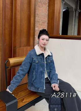 2026秋冬新款韩版宽松显瘦百搭加绒加厚牛仔外套女短款夹克上衣潮