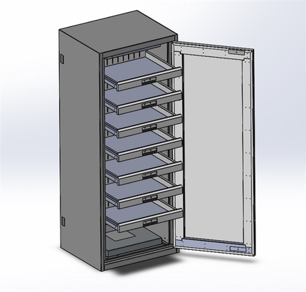 Solidworks格式钣金设计机箱机柜图纸模型配电气箱柜钣金图纸设计