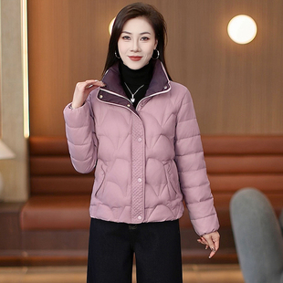2025年冬季新款通勤立领短款棉服女宽松显瘦保暖棉袄外套洋气棉衣