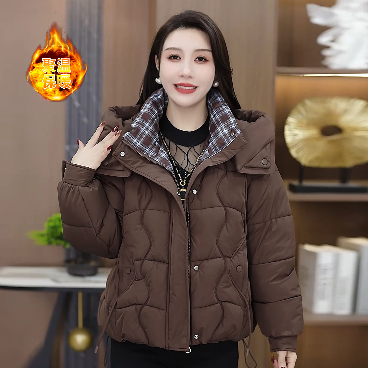 棉衣棉服女加厚御寒保暖女士冬装2025冬季新款中年妈妈装面包服