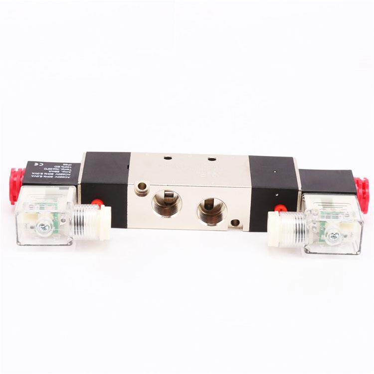 口罩机配件电磁阀4V320-08B二位五通双电控DC24V一拖二口罩机专用