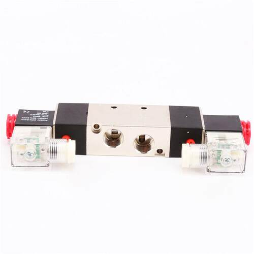 口罩机配件电磁阀4V320-08B二位五通双电控DC24V一拖二口罩机专用