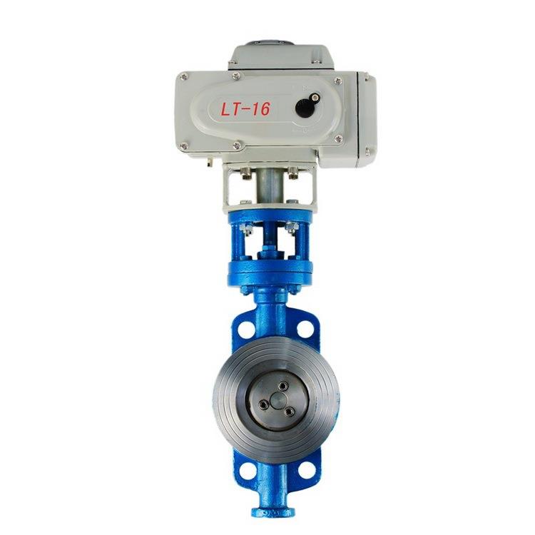 D973H-16C铸钢硬密封电动对夹蝶阀DN50电动开关阀门DN150 AC220V