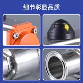 快装 气动切断阀厂家 气动球阀304不锈钢卫生级直通阀门Q681F卡箍式