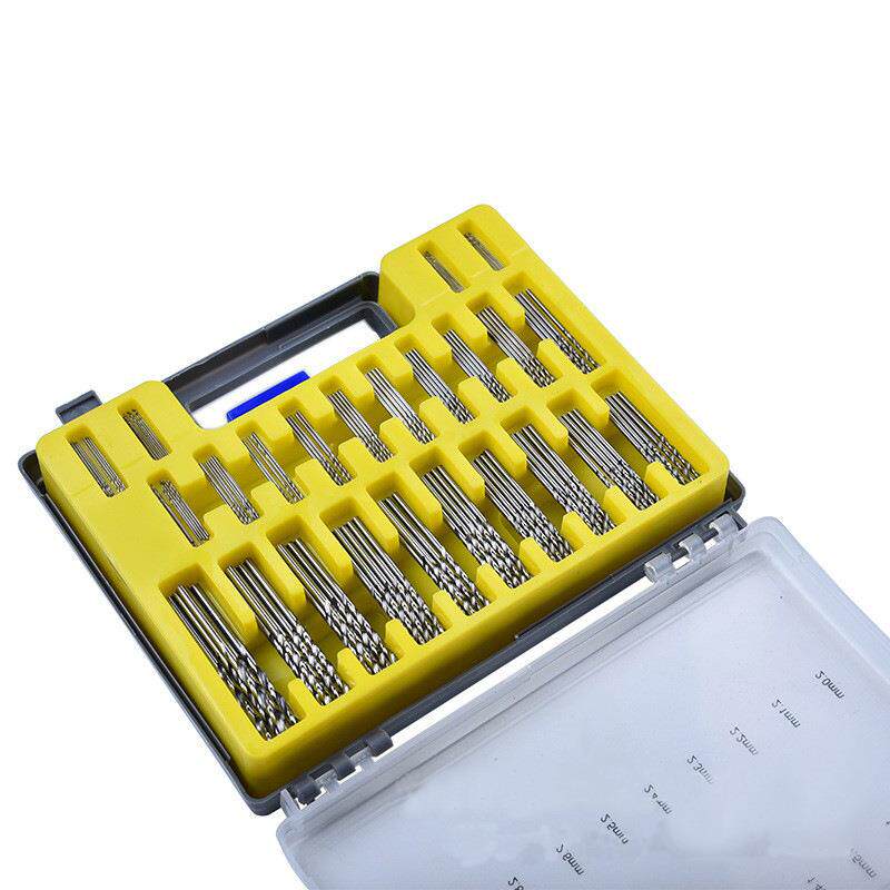 现货150PC迷你麻花钻吹塑盒装 0.4-3.2mm小钻头箱 微型开孔