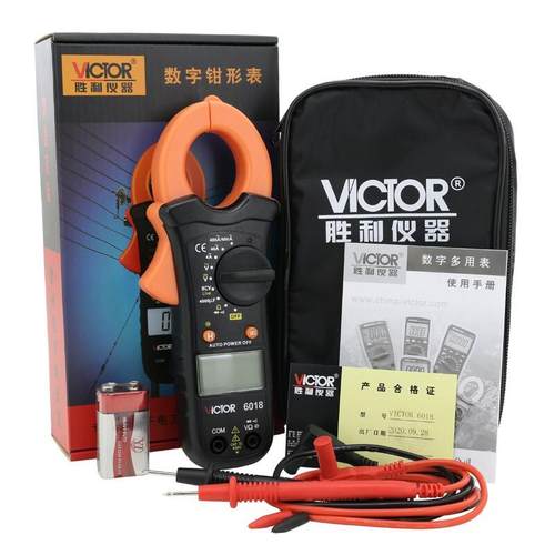 VICTOR胜利VC6017/VC6018数字钳形表小电流表 制冷维修电工钳表