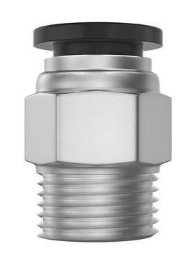 TPM朝日气动黑色螺纹快速接头外牙pc4-01/6-02/8-03/10-04-50只装