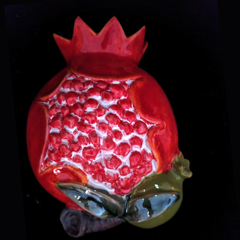 陶瓷墙饰石榴挂壁干花水培花瓶门厅厨房阳台前台结婚多子新房礼品