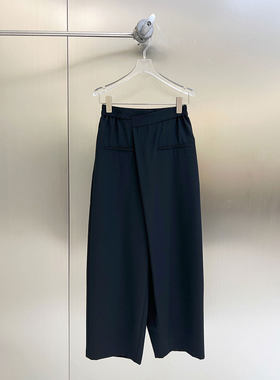 BBLY欧洲站小众FANLEONA前后镂空长袖T恤不规则弯刀休闲长裤套装