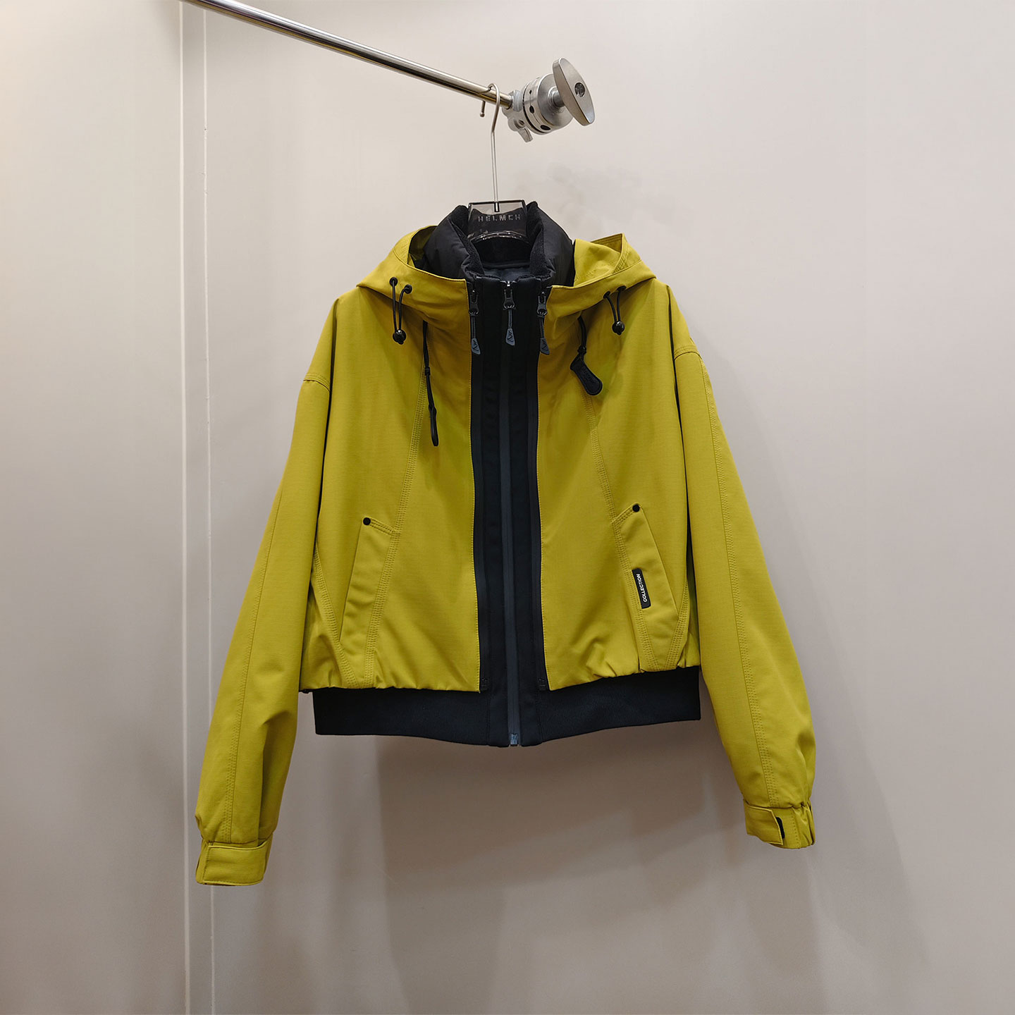 BBLY欧洲站小众HELMCH南油拉链连帽抽绳夹克外套冲风衣两件套外套