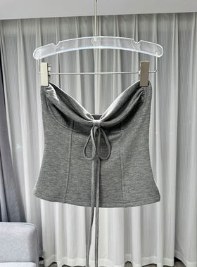 BBLY欧洲站小众深圳南油酷辣妹风蝴蝶结绑带抹胸背心修身百搭上衣