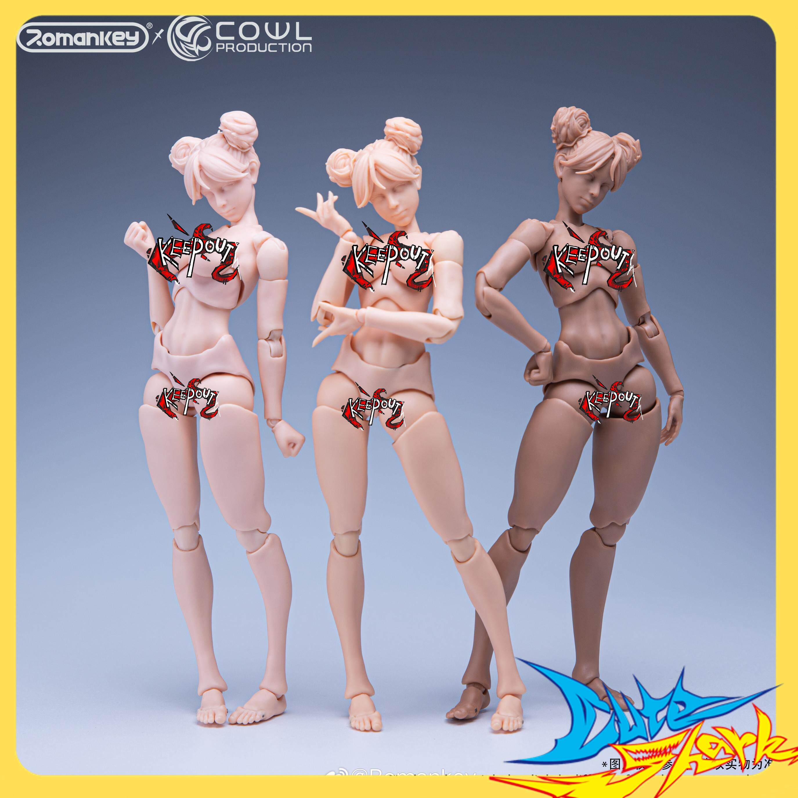 Romankey X COWL1/12徐伦超可动少女素体 人体绘画 画模特 现货