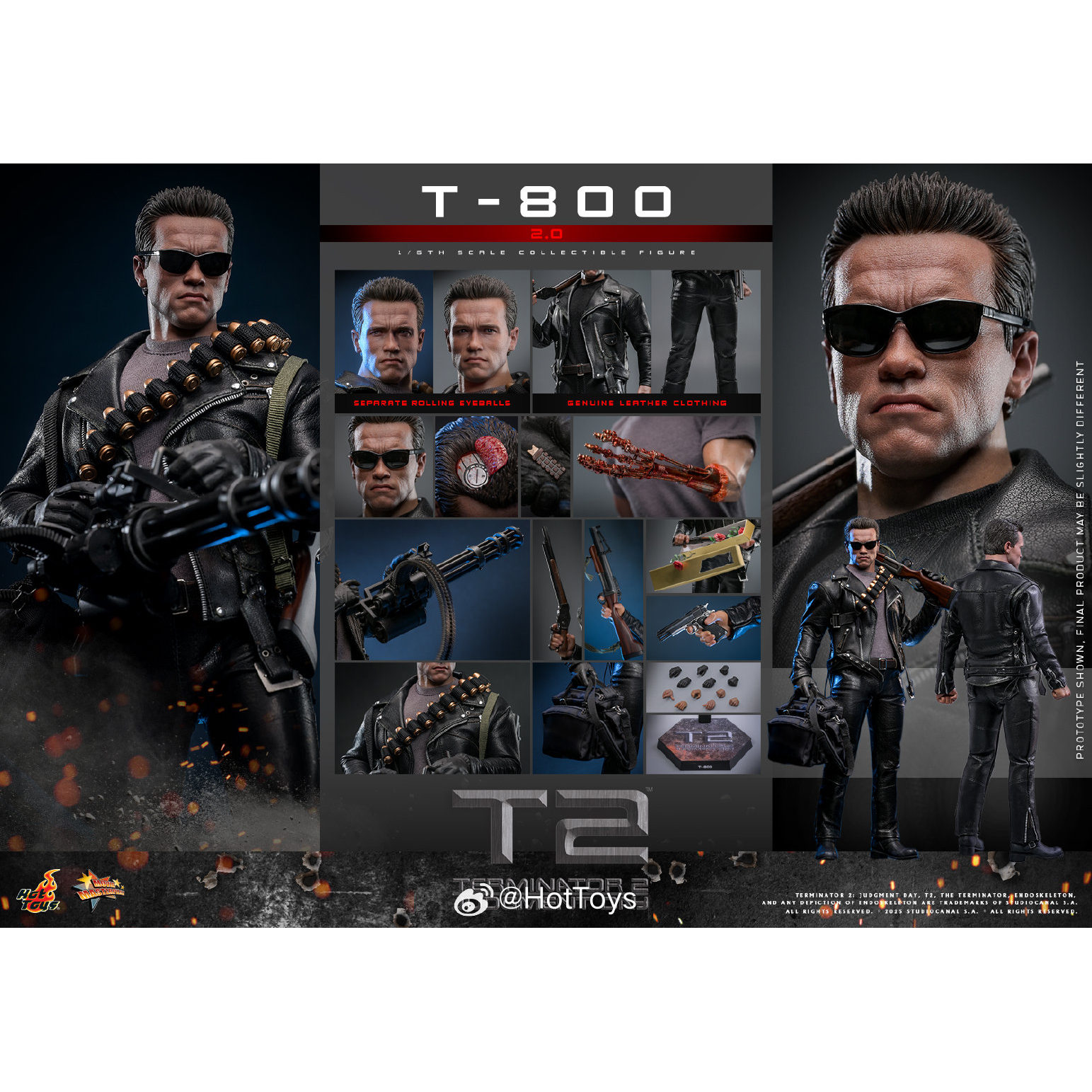 HT HotToys 1/6 终结者2 审判日 T-800 2.0 MMS795 补款