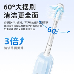 日本品牌扫振一体电动牙刷感应电动牙刷成人软毛大摆上下刷礼盒装
