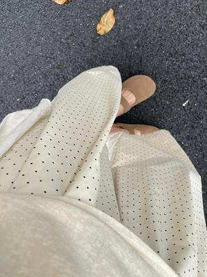 点点气球裤女夏季薄款山本裤胖mm宽松显瘦小个子九分休闲遛弯裤子