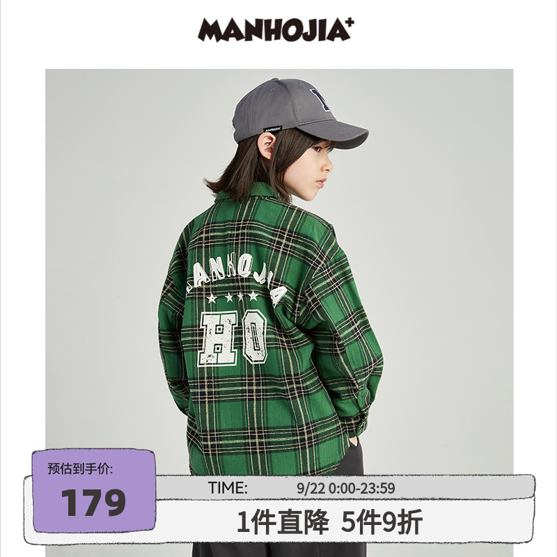 加厚磨毛格纹复古街头衬衫外套