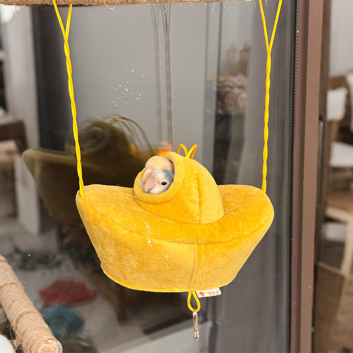 金元宝鸟窝鹦鹉窝冬季鸟巢新型小鸟睡觉窝保暖感悬挂躲避屋