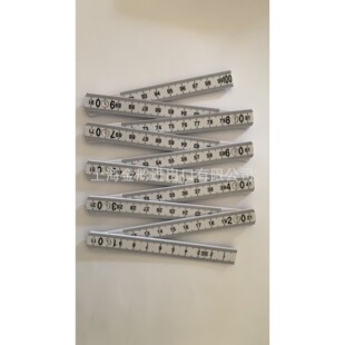 ABS木工折尺1M10折白色 folding ruler 木工折叠尺十折塑料尺