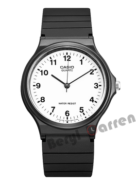 卡西欧(CASIO)学生手表男 女指针小黑表 石英男表女表MQ-24-7B